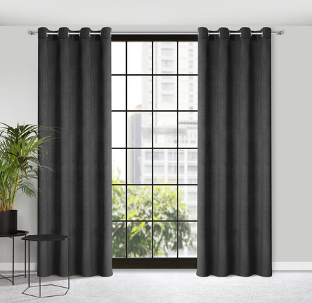 ZASŁONA GOTOWA ELIZA 140 X 250 CM CZARNY