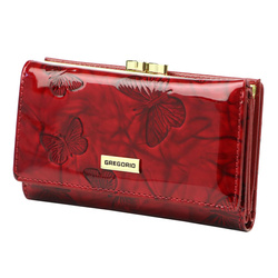 Portfel damski skóra naturalna skórzany Gregorio