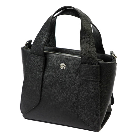 Gregorio torebka kuferek skóra naturalna czarny