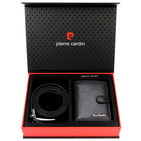Zestaw na prezent dla mężczyzny portfel i pasek męski skórzany Pierre Cardin