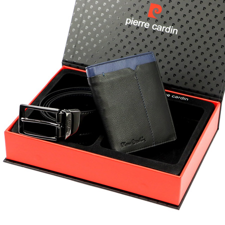 Zestaw na prezent dla mężczyzny portfel i pasek męski skórzany Pierre Cardin