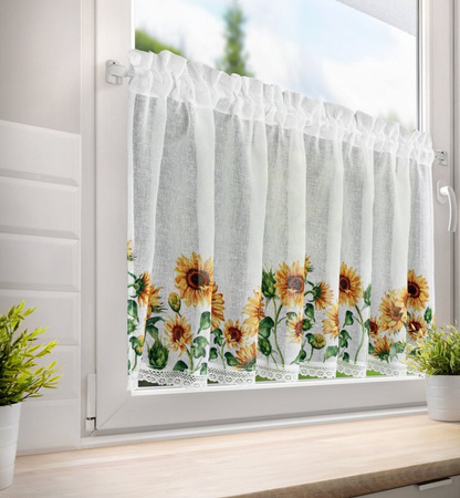 FIRANA GOTOWA HELIA NA TAŚMIE 150 X 60 CM BIAŁY