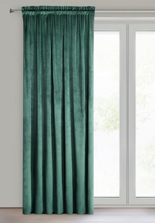 ZASŁONA GOTOWA PIERRE NA TAŚMIE 140 X 300 CM CIEMNOTURKUSOWY