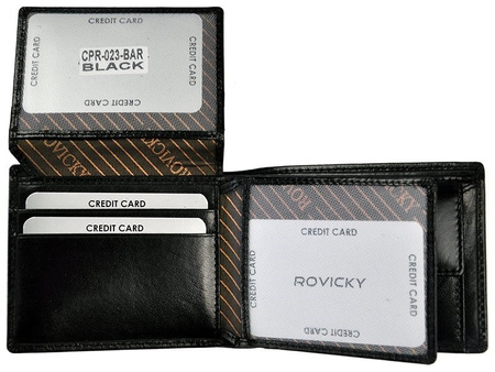 Portfel męski skórzany skóra naturalna Rovicky 