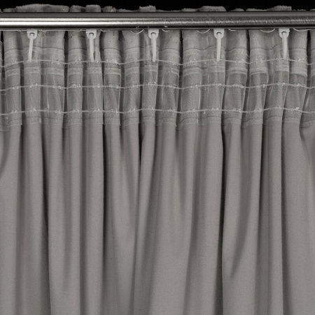 ZASŁONA GOTOWA NADIA NA TAŚMIE 140 X 300 CM SREBRNY