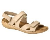Inblu sandały skórzane damskie beżowe