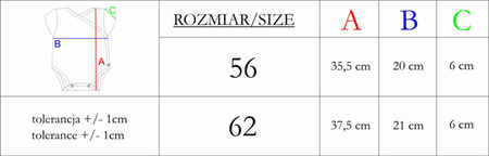 Body niemowlęce rozpinane krótki rękaw dla dziewczynki Nicol Tola 