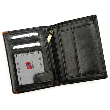 Portfel męski skórzany skóra naturalna Nordee