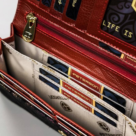 Portfel damski skórzany skóra naturalna  Peterson