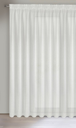 FIRANA GOTOWA SIBEL NA TAŚMIE 400 X 250 CM BIAŁY