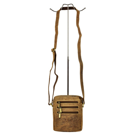 Torba saszetka listonoszka męska na ramię skórzana skóra naturalna Wild