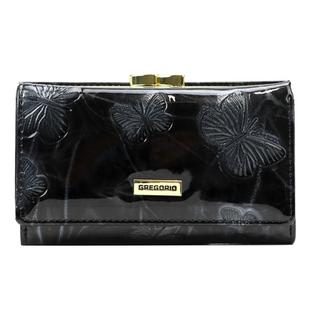 Portfel damski skóra naturalna skórzany Gregorio 