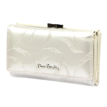 Pierre Cardin portfel skóra naturalna szary 02 LEAF 108 - kobieta