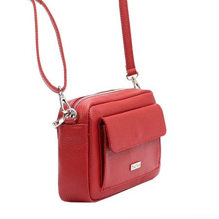 MiaMore torebka listonoszka skóra naturalna czerwony