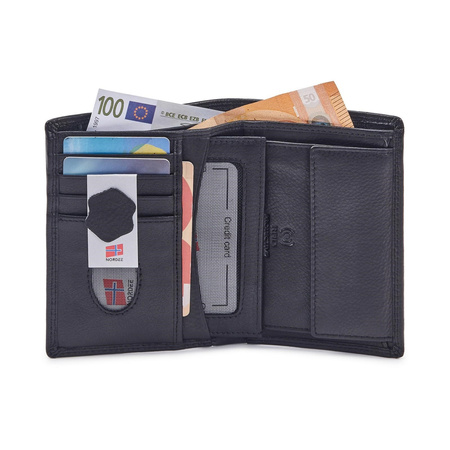 Portfel męski skórzany skóra naturalna Nordee