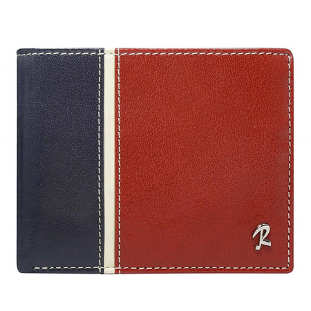 Rovicky portfel skóra naturalna wielokolorowy 324-RBA-D NAVY-RED - kobieta