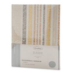 PRZEŚCIERADŁO Z GUMKĄ PRINT 2 180 X 200 X 30 CM MUSZTARDOWY