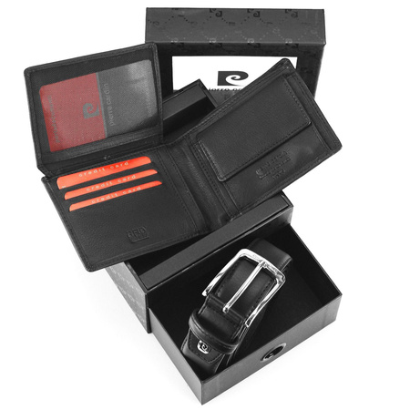 Zestaw na prezent dla mężczyzny portfel i pasek męski skórzany Pierre Cardin
