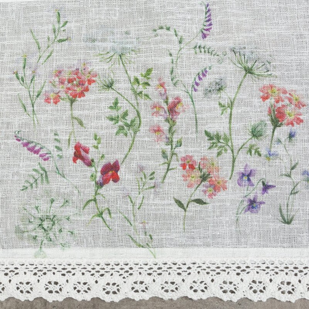 FIRANA GOTOWA SYLWIA NA TAŚMIE 150 X 30 CM BIAŁY
