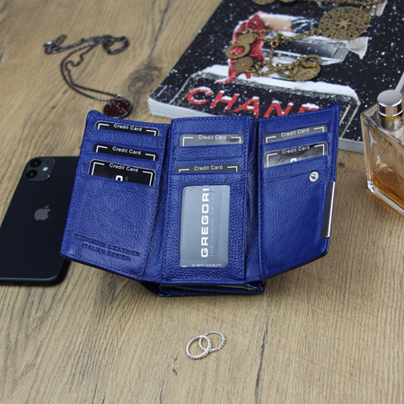 Portfel damski skórzany skóra naturalna Gregorio 