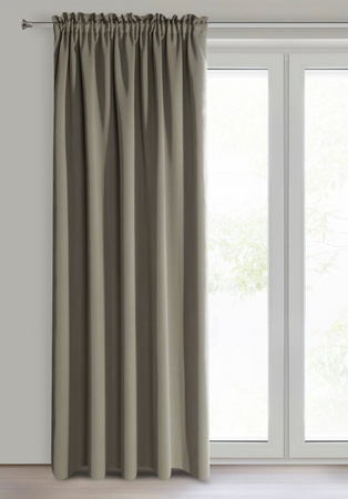 ZASŁONA GOTOWA LOGAN NA TAŚMIE 135 X 270 CM CIEMNOBEŻOWY