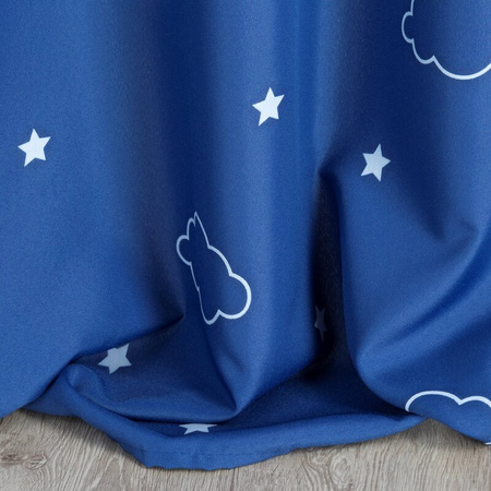 ZASŁONA GOTOWA NUBLES 140 X 250 CM GRANATOWY