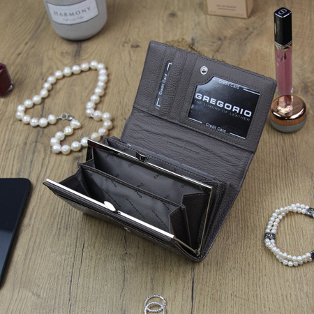 Portfel damski skórzany skóra naturalna Gregorio 