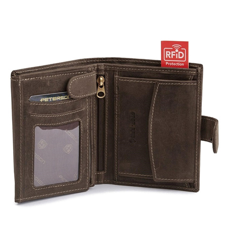 Portfel męski skórzany skóra naturalna Peterson