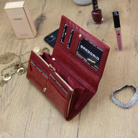 Portfel damski skórzany skóra naturalna Gregorio 
