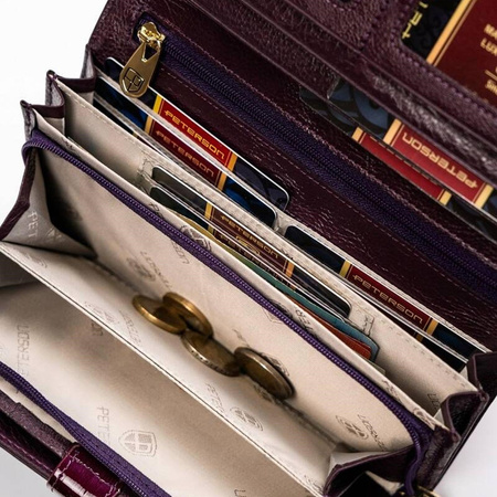 Portfel damski skórzany skóra naturalna Peterson