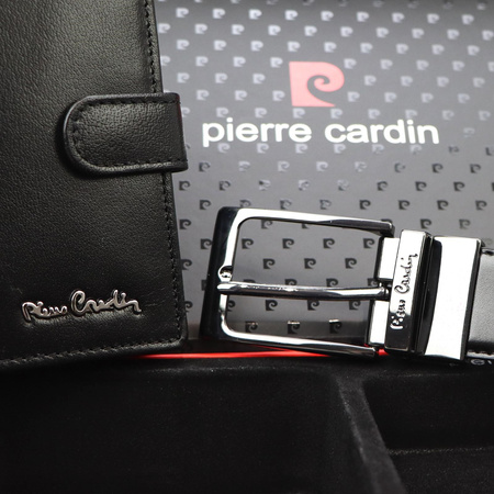 Zestaw na prezent dla mężczyzny portfel i pasek męski skórzany Pierre Cardin