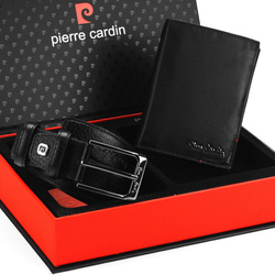 Zestaw na prezent dla mężczyzny portfel i pasek męski skórzany Pierre Cardin