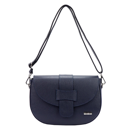 MiaMore torebka listonoszka skóra naturalna czarny