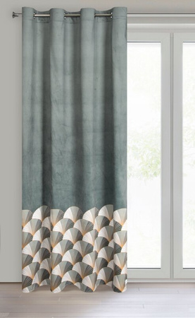 ZASŁONA GOTOWA D91 GINA 140 X 250 CM STALOWY