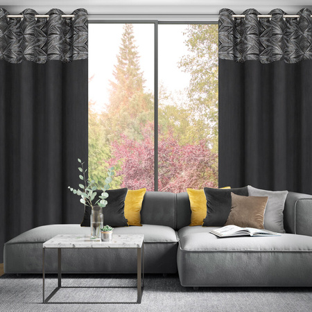 ZASŁONA GOTOWA ARIANA 140 X 250 CM CZARNY