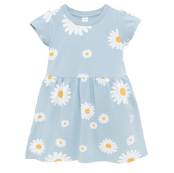 Sukienka KR DAISY niebieski,stokrotki 80