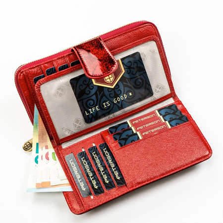 Portfel damski skóra naturalna skórzany Peterson