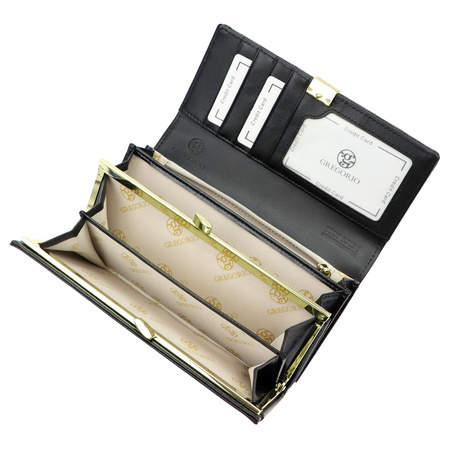 Portfel damski skórzany skóra naturalna + skóra ekologiczna Gregorio