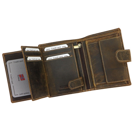 Portfel męski skórzany skóra naturalna Nordee