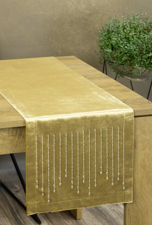 OBRUS ROYAL 3 35 X 180 CM ZŁOTY
