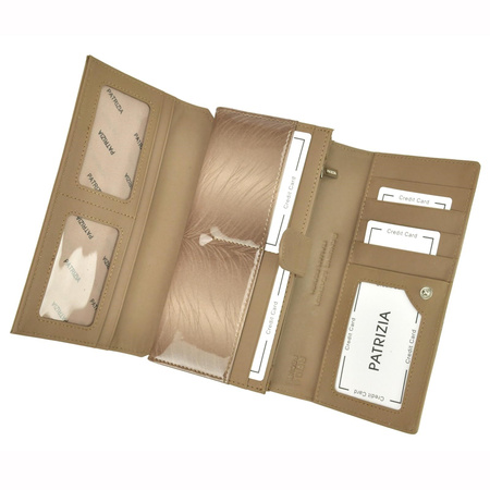 PATRIZIA portfel skóra naturalna szary PATRIZIA FF-102 RFID - kobieta