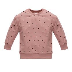 Bluza TRES BIEN roz,groszki 140