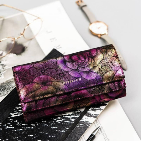 Portfel damski skórzany skóra naturalna  Peterson 