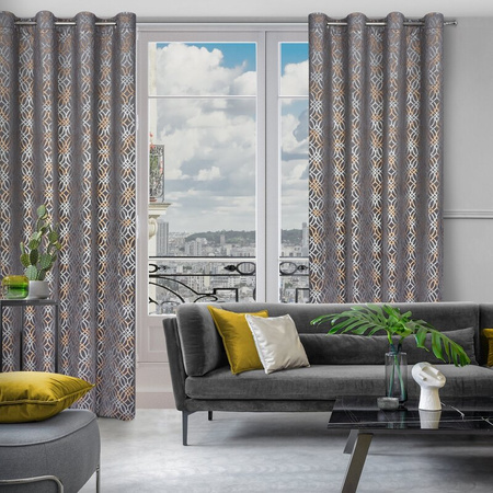 ZASŁONA GOTOWA ARETA 140 X 250 CM STALOWY