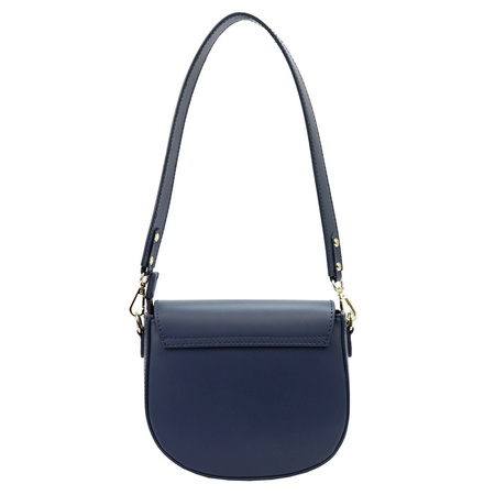 Luka torebka listonoszka skóra naturalna niebieski