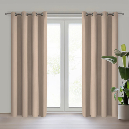 ZASŁONA GOTOWA LOGAN 135 X 250 CM BEŻOWY