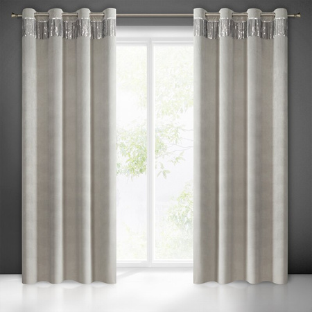 ZASŁONA GOTOWA JASPER 140 X 250 CM SREBRNY