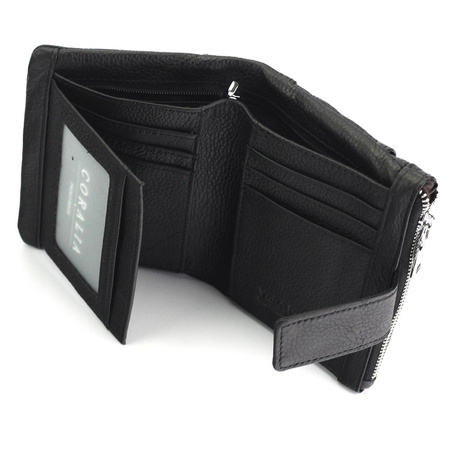 Portfel damski skórzany skóra naturalna Coralia