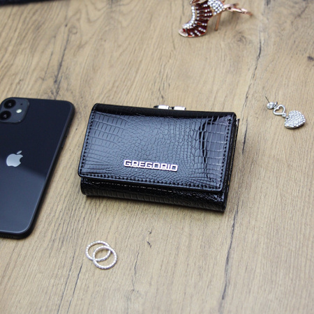 Gregorio portmonetka skóra naturalna czarny Gregorio GF117 - kobieta