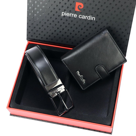 Zestaw na prezent dla mężczyzny portfel i pasek męski skórzany Pierre Cardin